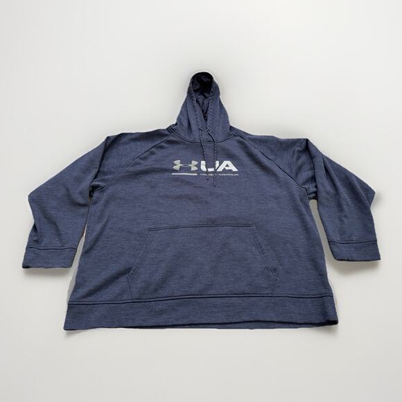 Under Armour Mens Blue Storm Loose Coldgear Hooded Sweatshirt Size XXL - Picture 1 of 8